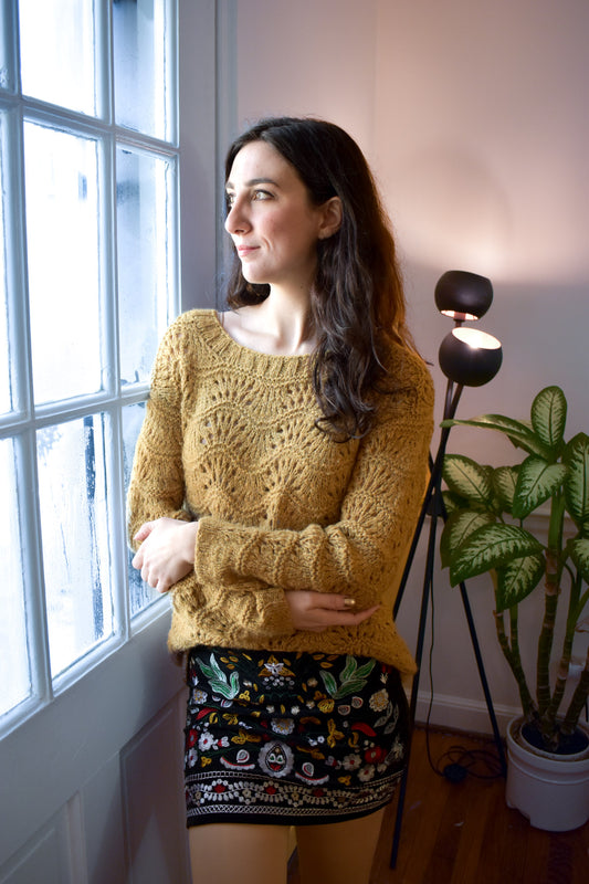 Serenade oversized pullover knit pattern.