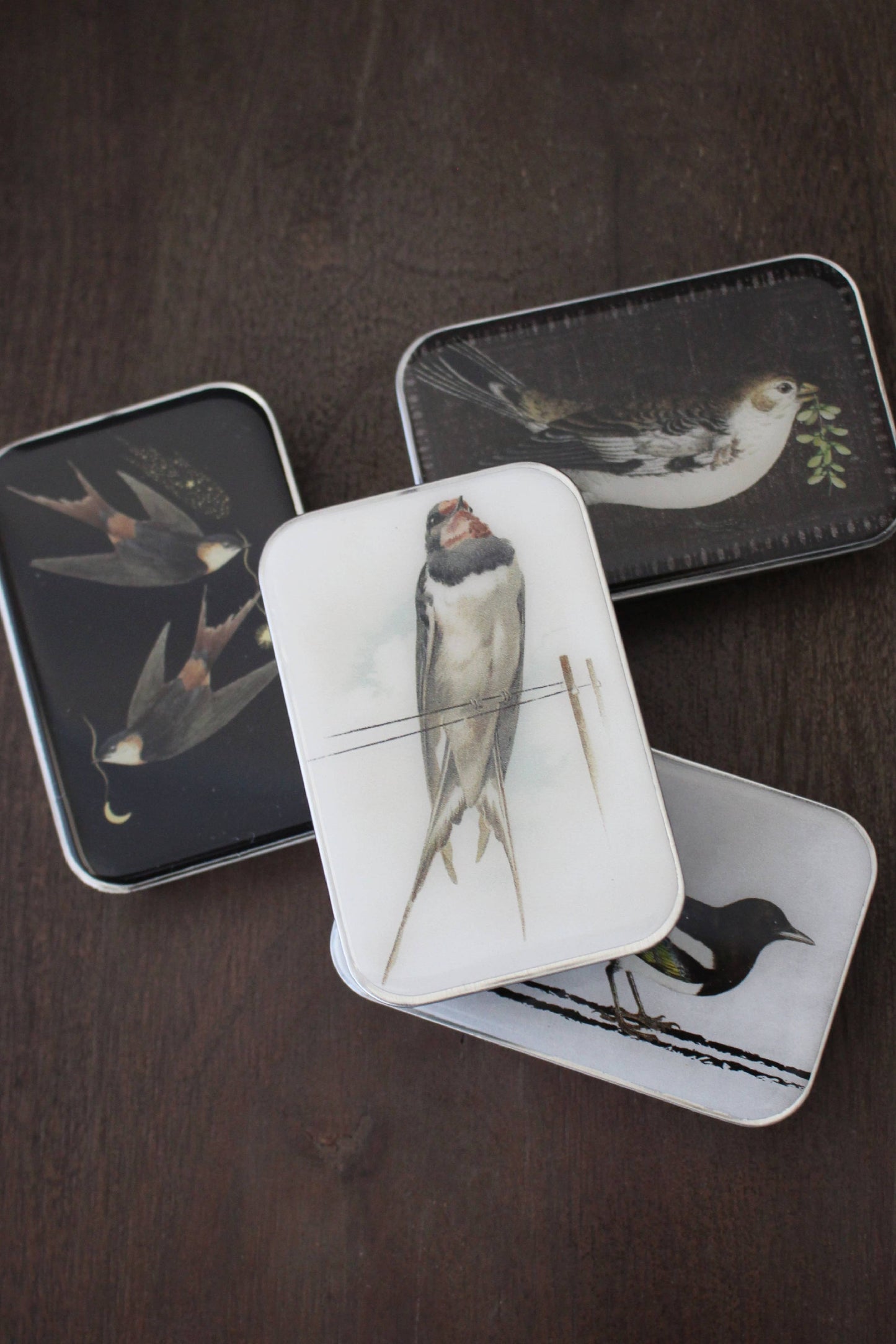 Swallow Knitting Notions Tin With Stitch Markers