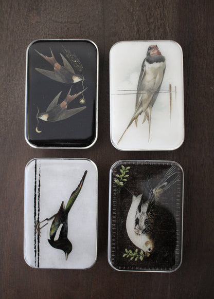 Swallow Knitting Notions Tin With Stitch Markers