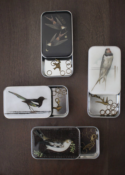 Swallow Knitting Notions Tin With Stitch Markers