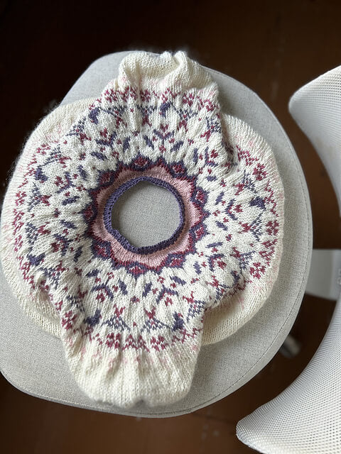 Fairbloom cardigan yoke.