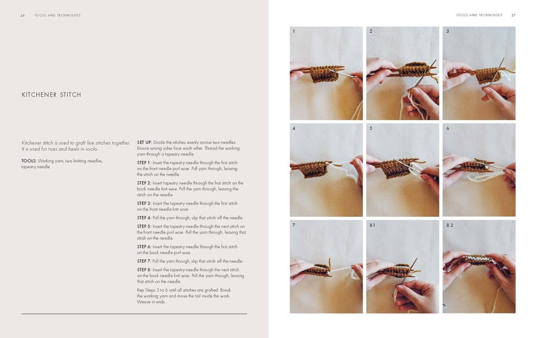 Arctic Knits book page example.