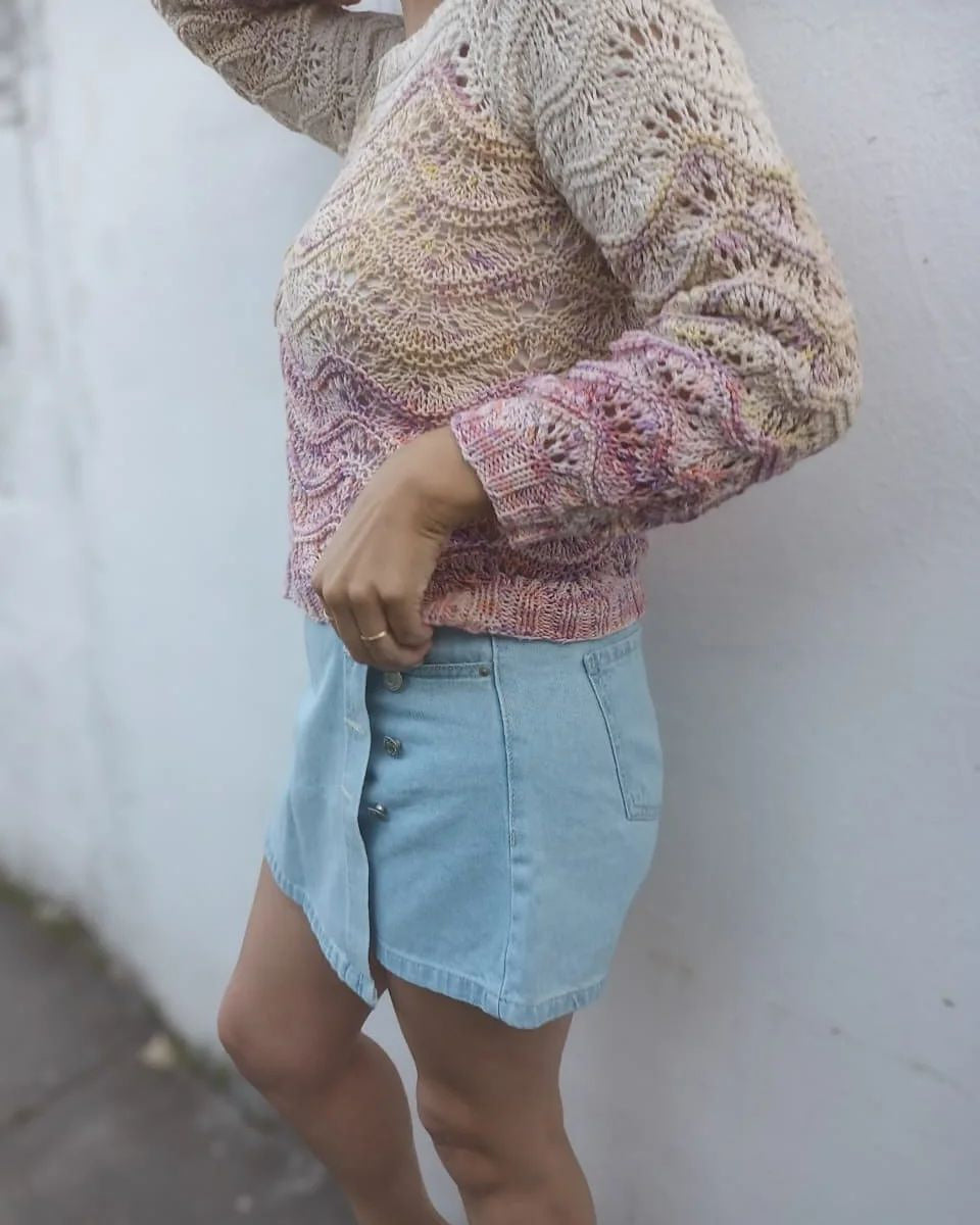 Serenade sweater knitted by BarbaraFlo