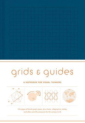 Grids and guides notebook for visual thinkers in navy.