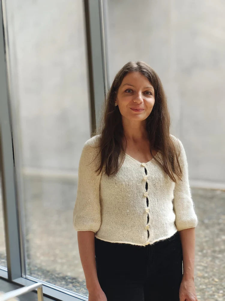 Photo of Katerina Rieckel, knitting designer and senior marketing expert helping fashion and textile brands grow online.