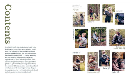 Knits for You and Your Dog table of contents.