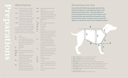 Measurement guide for knitting for dogs.
