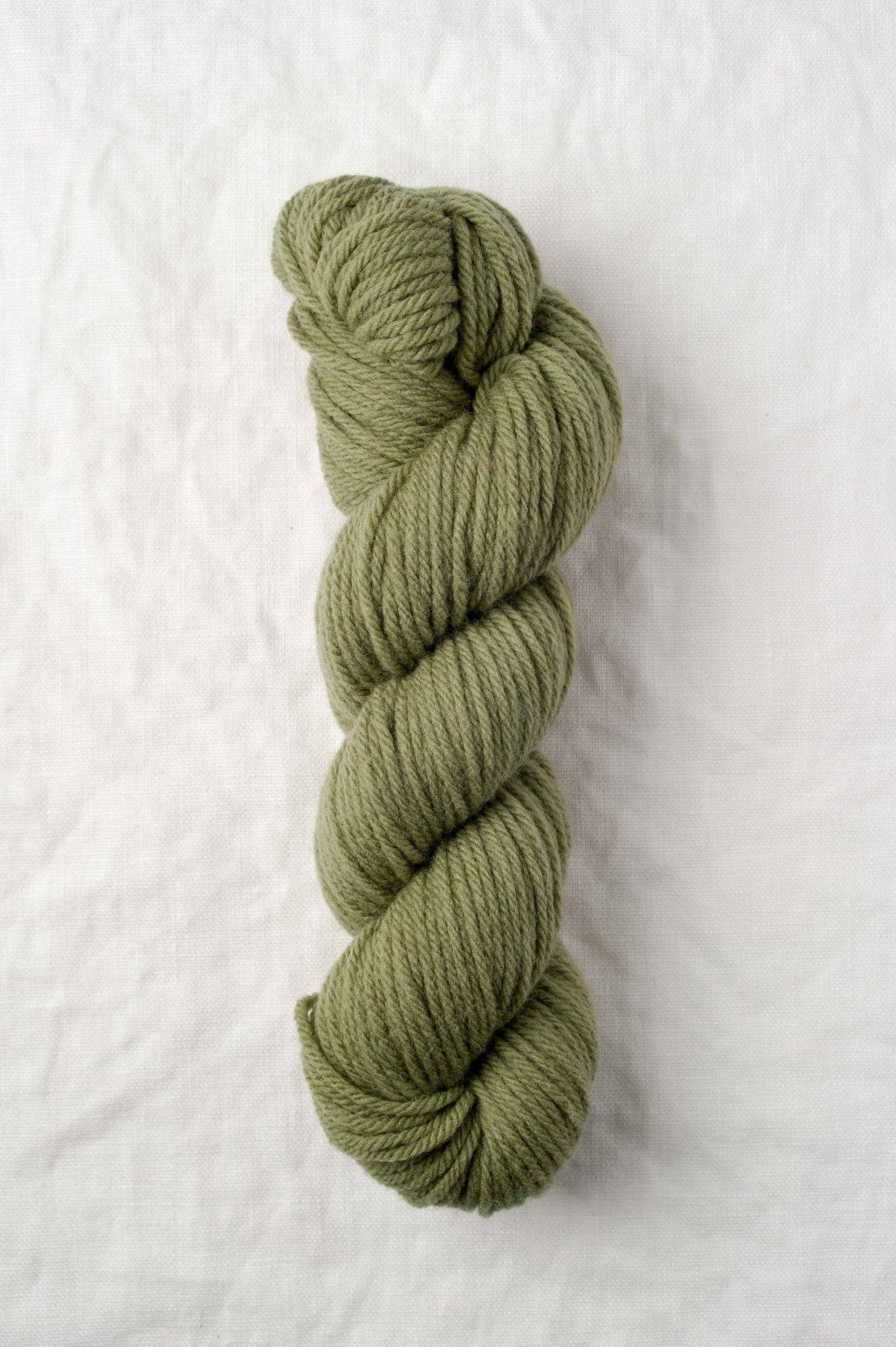 Lark 100% Wool Worsted Weight Yarn in green Wasabi color.