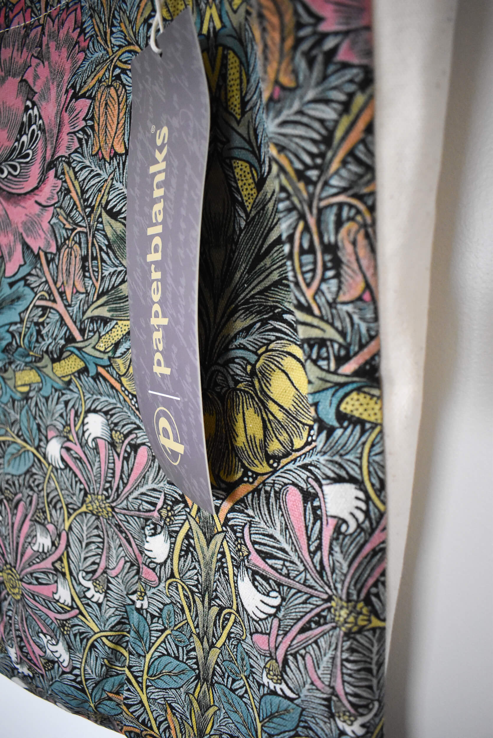 Paperblanks tote bag with Williams Morris's Irises.