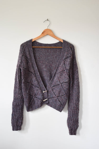 Textured cardigan knitting pattern.