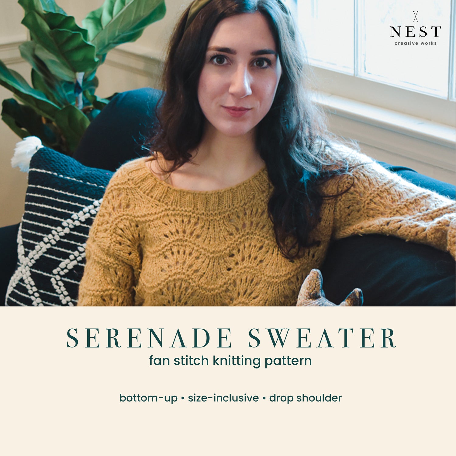 Pointelle knit sweater pattern.